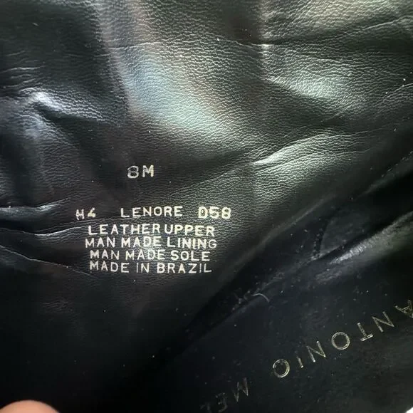 Black Leather Heeled Ankle Boots, Pointed Toe, Block Heel, Chic Classic Style - Picture 10 of 12